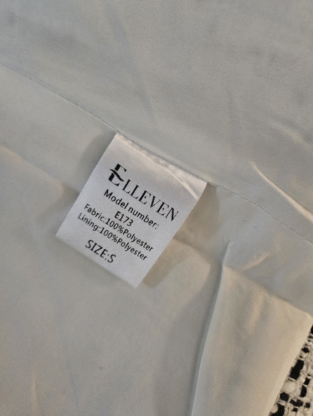 NWOT White and Black Tweed Open-Front Blazer - Picture 5 of 8